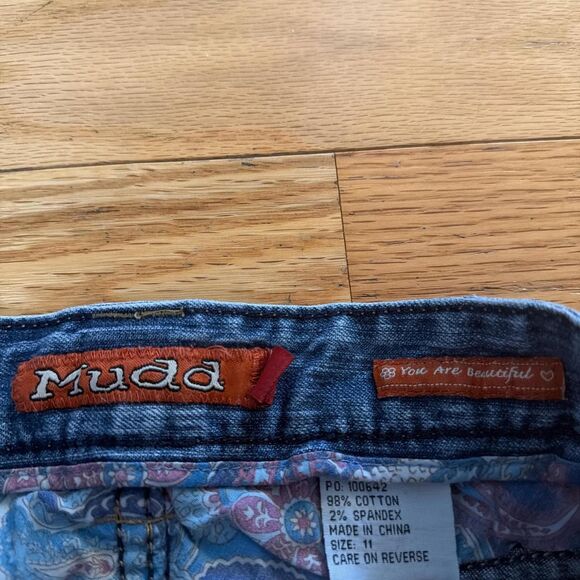 Mudd-clothing Women's Blue and Navy Skirt - Picture 5 of 6